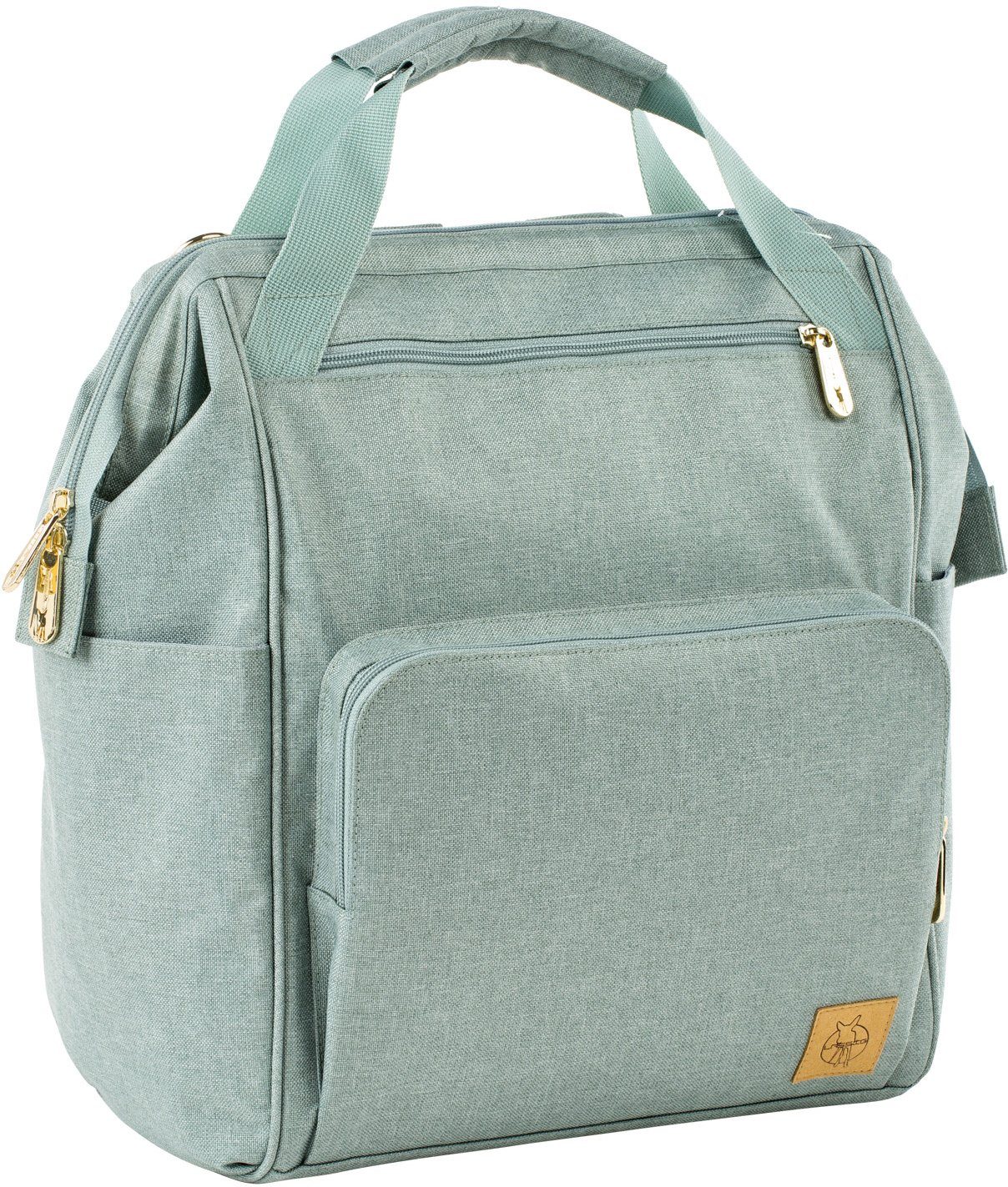 LÄSSIG Wickelrucksack Glam, vegan Goldie, Backpack PETA-approved mint