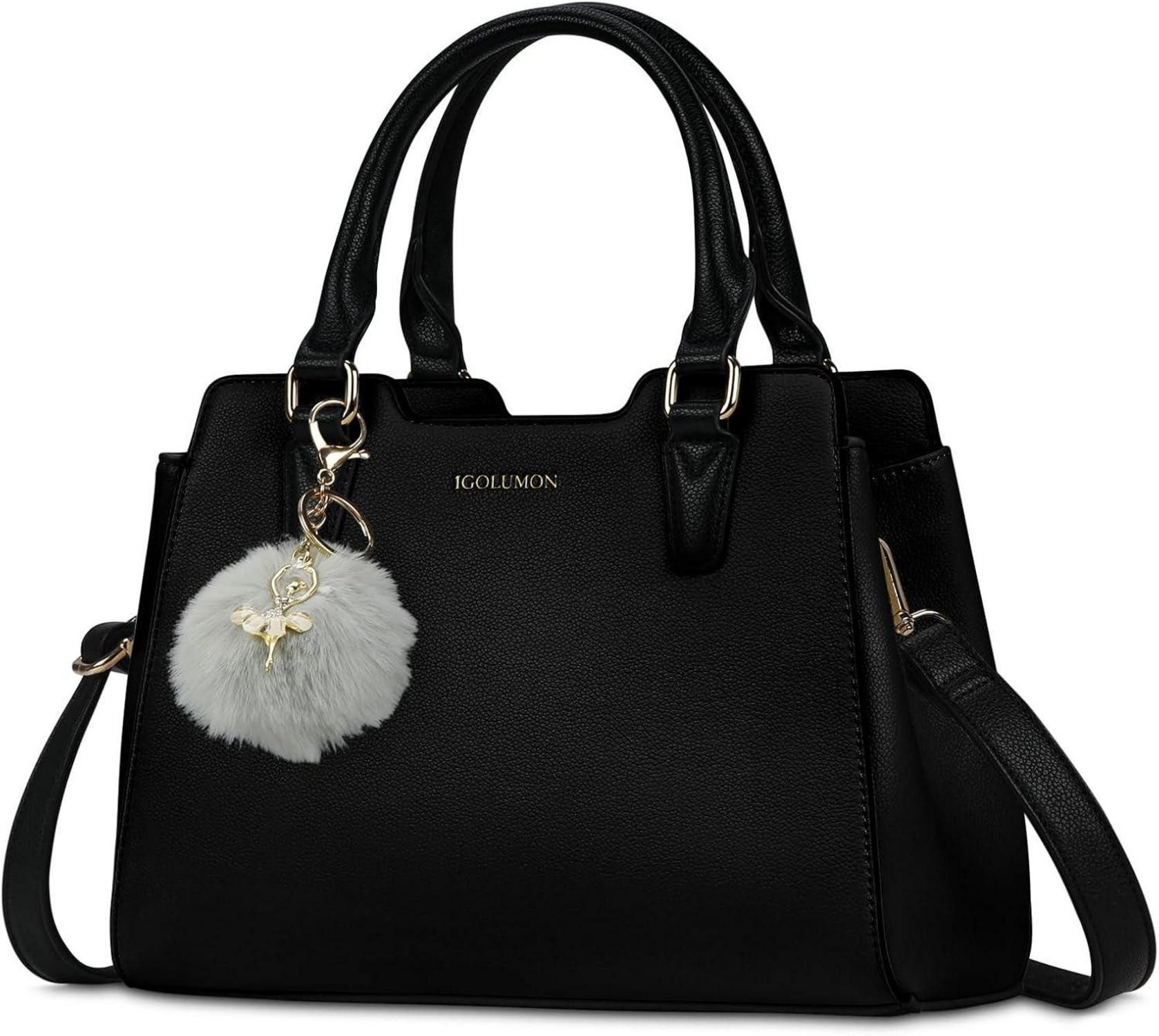 LuxusKollektion Handtasche Damen Handtasche Schwarz Mittelgroß günstig online kaufen
