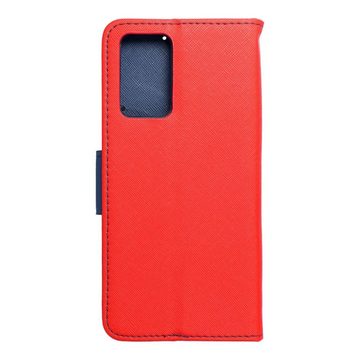 cofi1453 Handyhülle Buch Tasche "Fancy" für Huawei Nova 8i Rot-Blau 6,67 Zoll, Kunstleder Schutzhülle Handy Wallet Case Cover mit Kartenfächern, Standfunktion