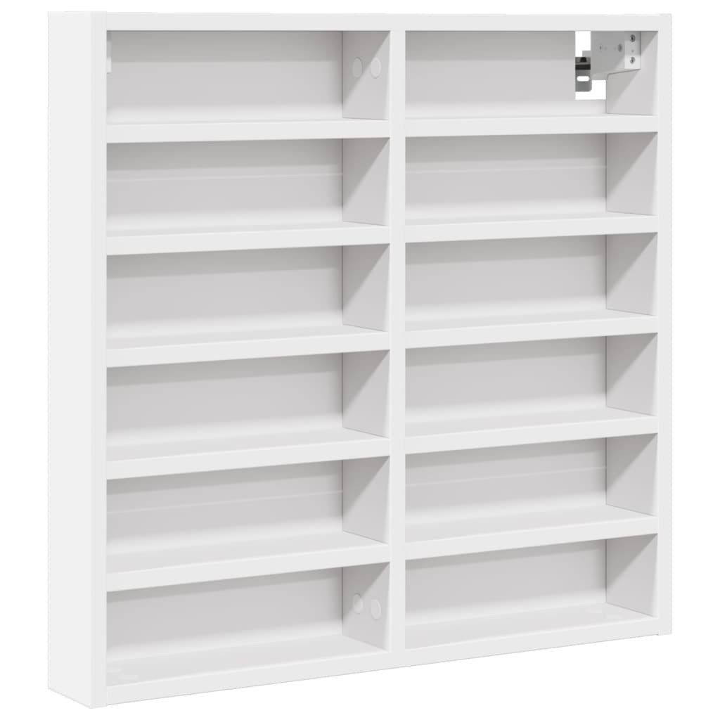 vidaXL Regal Vitrinenschrank Weiß 60x8,5x58 cm Holzwerkstoff, 1-tlg. günstig online kaufen