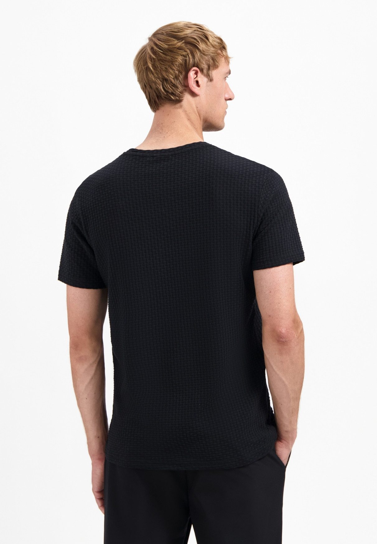 NO EXCESS T-Shirt No Excess Strukturiertes T-Shirt günstig online kaufen