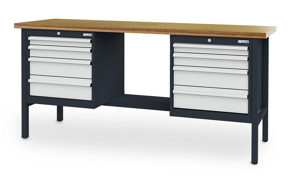 Simplaflex Werkbank Simplaflex Kastenwerkbank mit 8 Schubladen