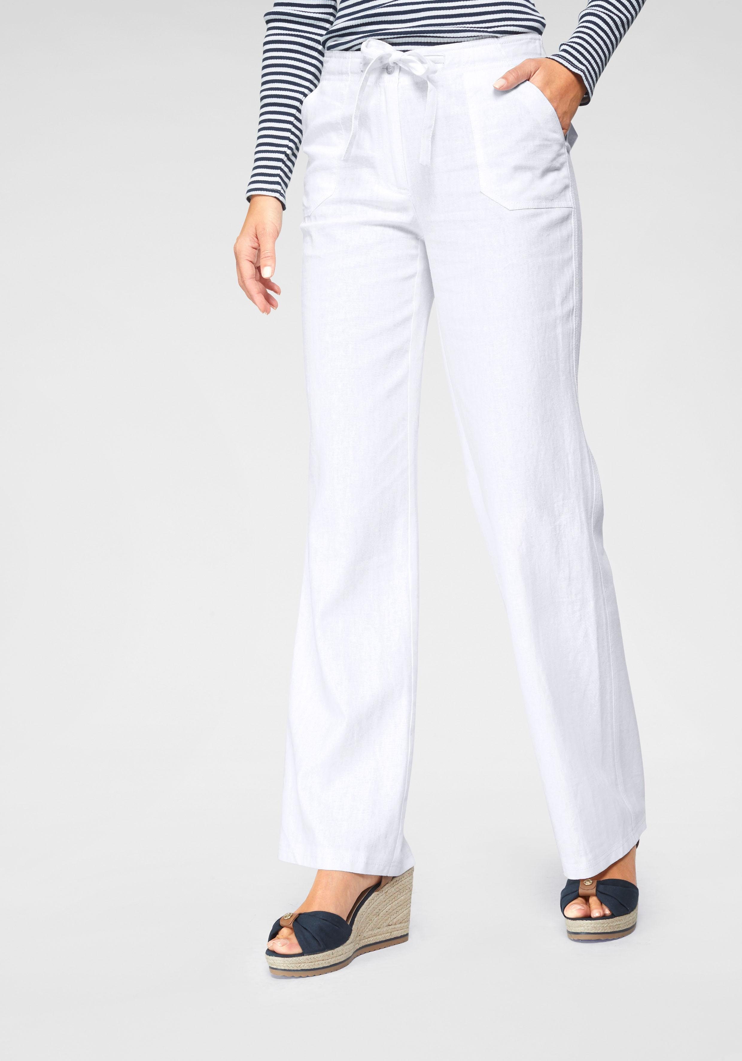 Aniston CASUAL Leinenhose mit Bindeband