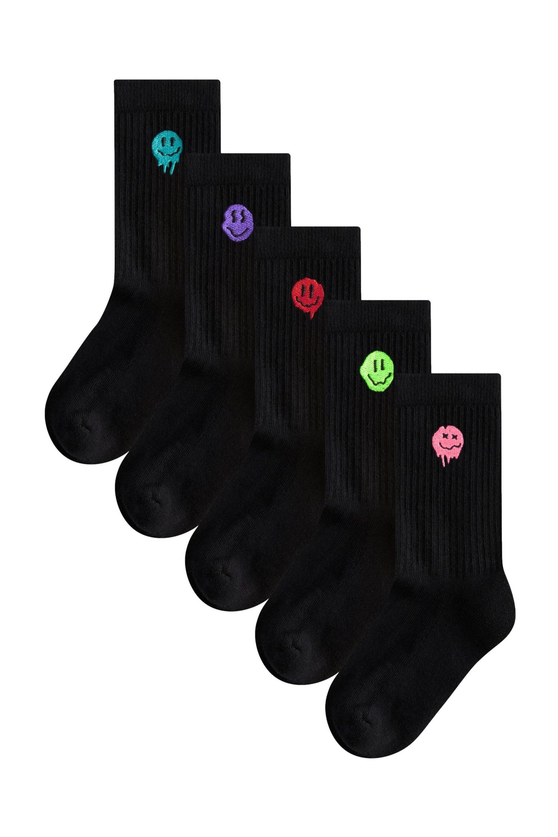 Next Kurzsocken Gerippte Socken mit hohem Baumwollanteil, 5er-Pack (5-Paar)