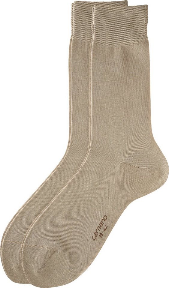 Camano Socken Herren Business-Socken 2 Paar Uni