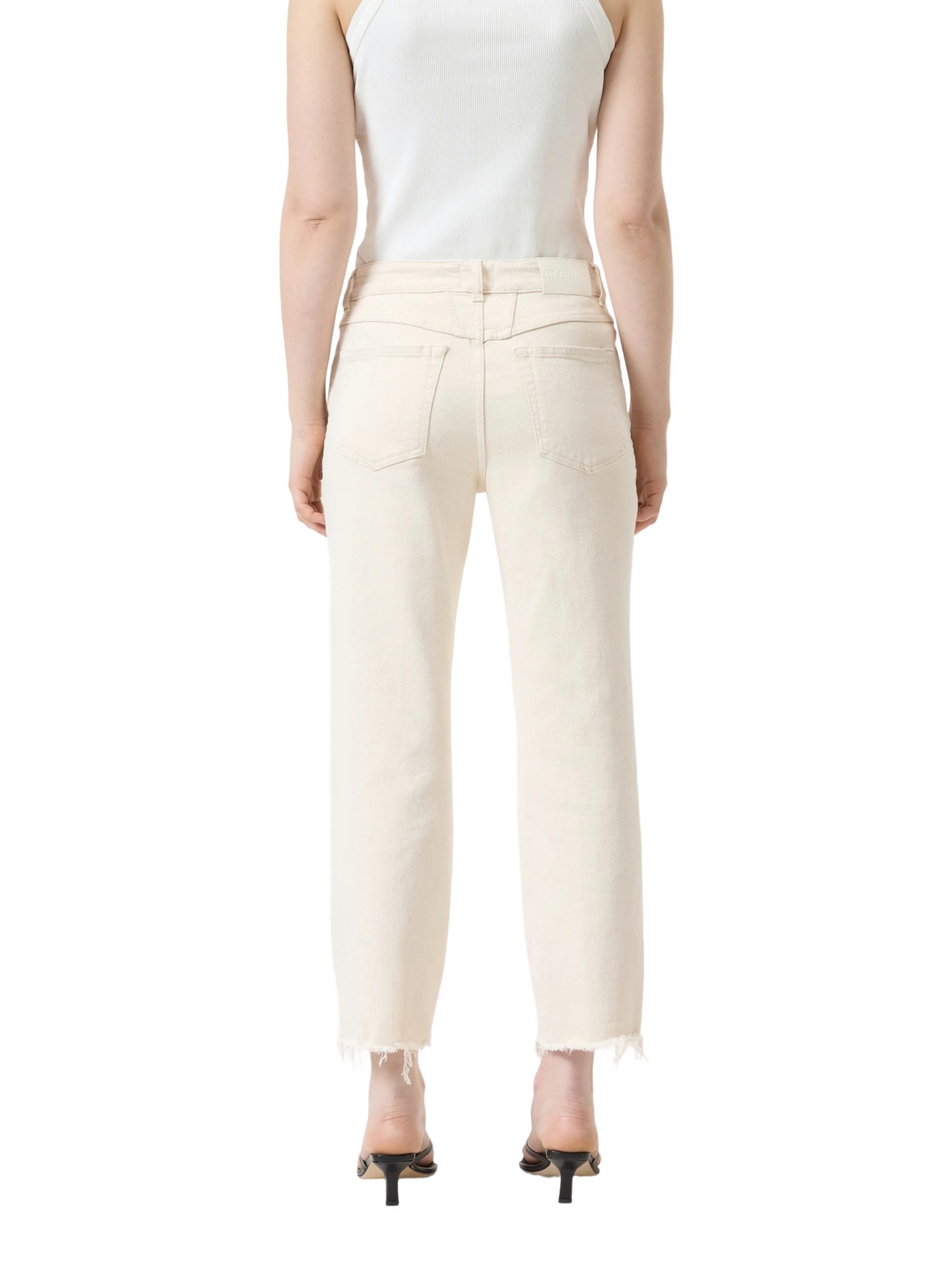 CLOSED Stoffhose natur, Casual, Baumwolle, Unifarben, Straight Leg, Mittel