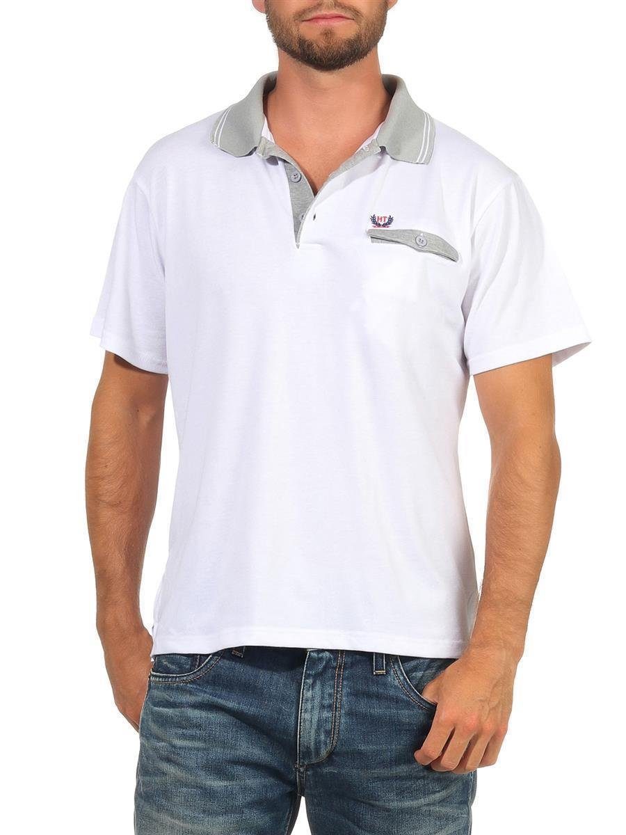 EloModa Poloshirt »Herren Polo Shirt mit Brusttasche Kurz-Arm; M L« (1-tlg)  online kaufen | OTTO