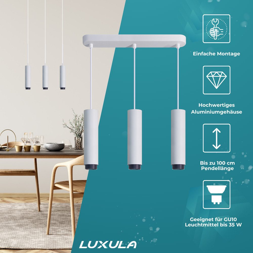 LUXULA LED Pendelleuchte LUXULA LED Pendelleuchte 35 W Weiß – Bild 2 von 5