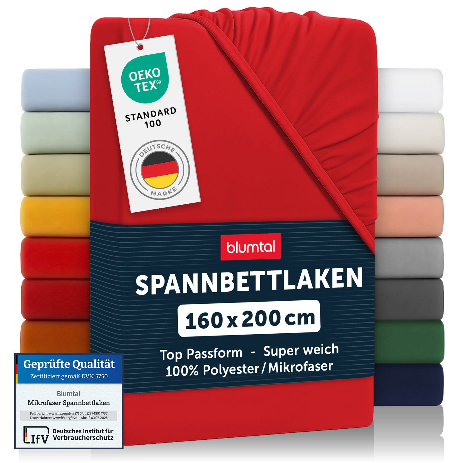 Blumtal Spannbettlaken Bettlaken aus Mikrofaser, Mikrofaser, Gummizug: rundum, (2 Stück)