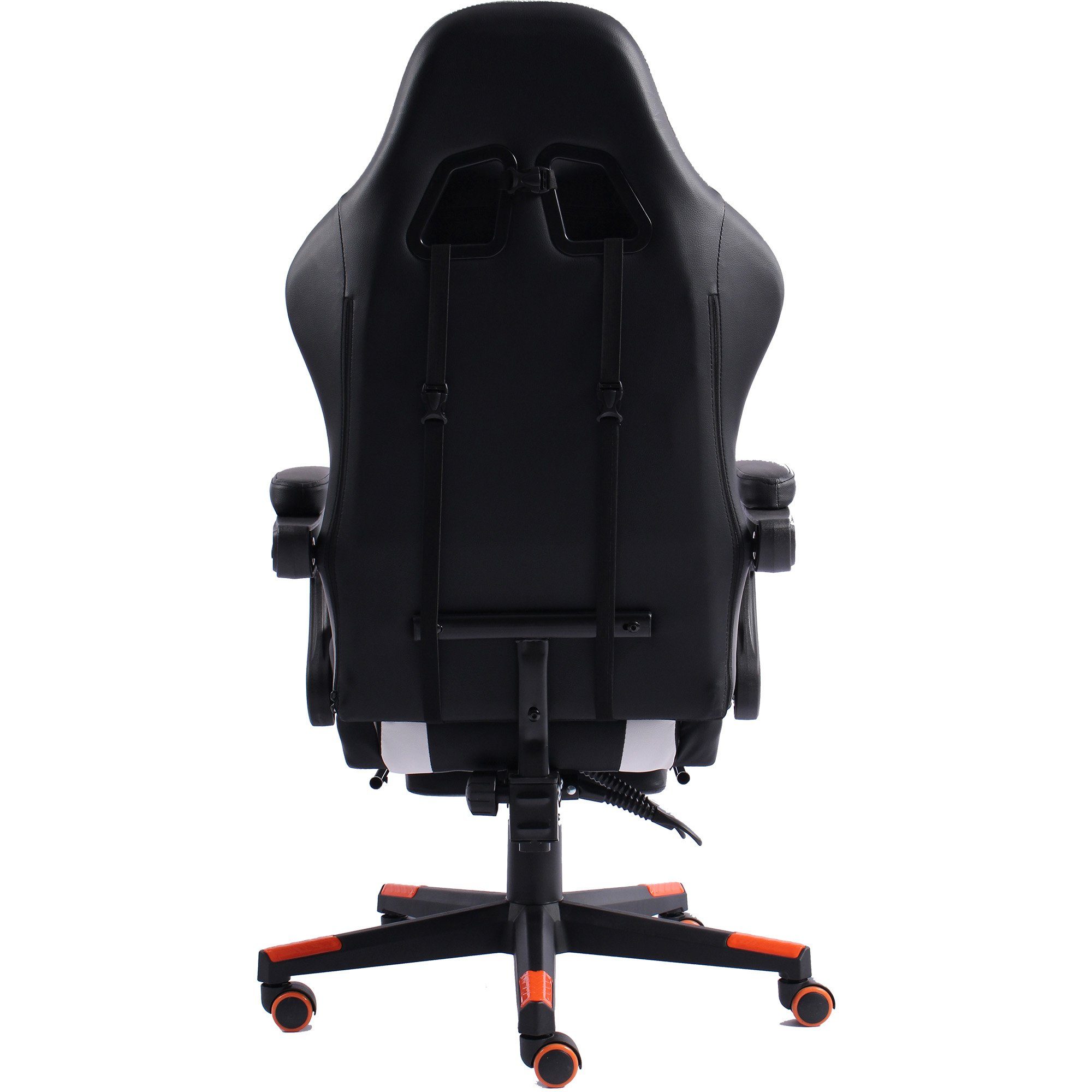 Gaming (1 TRISENS Arijus Drehstuhl Chefsessel Bürostuhl Racing-Design Fußstütze Stück), im Schwarz/Weiß-Orange mit Stuhl