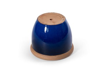 Teramico Pflanzkübel Blumentopf Keramik "Farmer" 42x32cm Blau Royal, 100% Frostfest