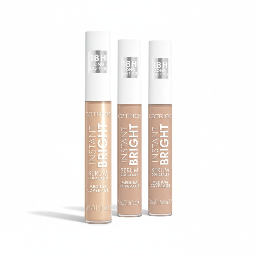 Catrice Concealer INSTANT BRIGHT SERUM CONCEALER, 3-tlg., Langhaltend, mittlere Deckkraft, leichte Textur, spendet Feuchtigkeit.