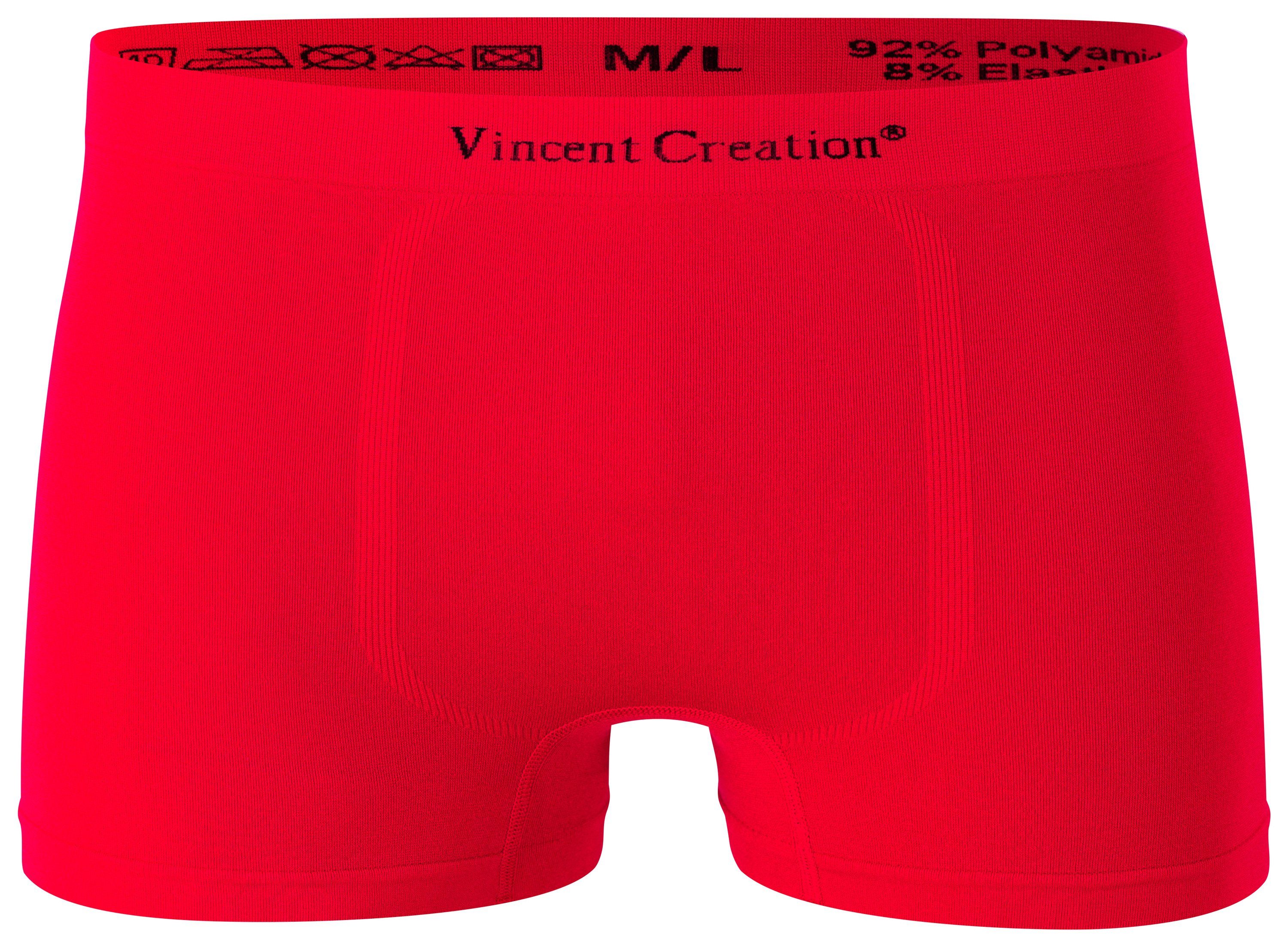 Creation® (12-St) - Microfaser-Qualität Vincent Seamless weiche 12er Microfaser schw/rot/blau/grau Pack, Boxershorts