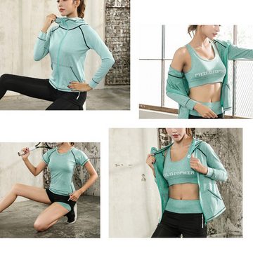 KIKI Yoga-Sweatjacke Yoga-Bekleidungsset 5-teilig Sportbekleidung -Fitnessbekleidung