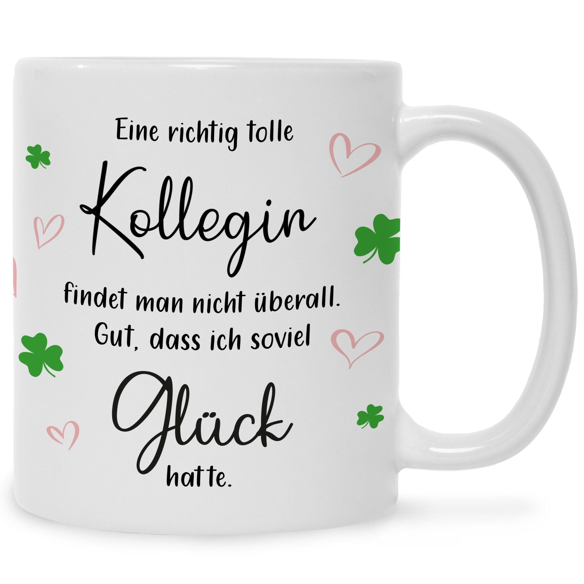 GRAVURZEILE Tasse mit Spruch Tolle Kollegin, Keramik, Farbe: Weiß