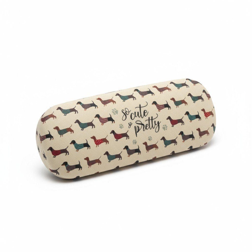 LK Trend & Style Brillenetui Motiv Hund Dackel, Hunde Design
