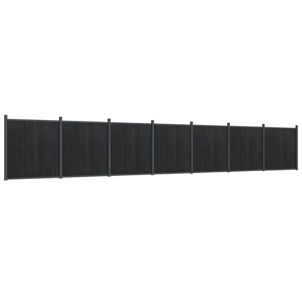 vidaXL Gartenzaun, Zaunelement Grau 1218x186 cm WPC