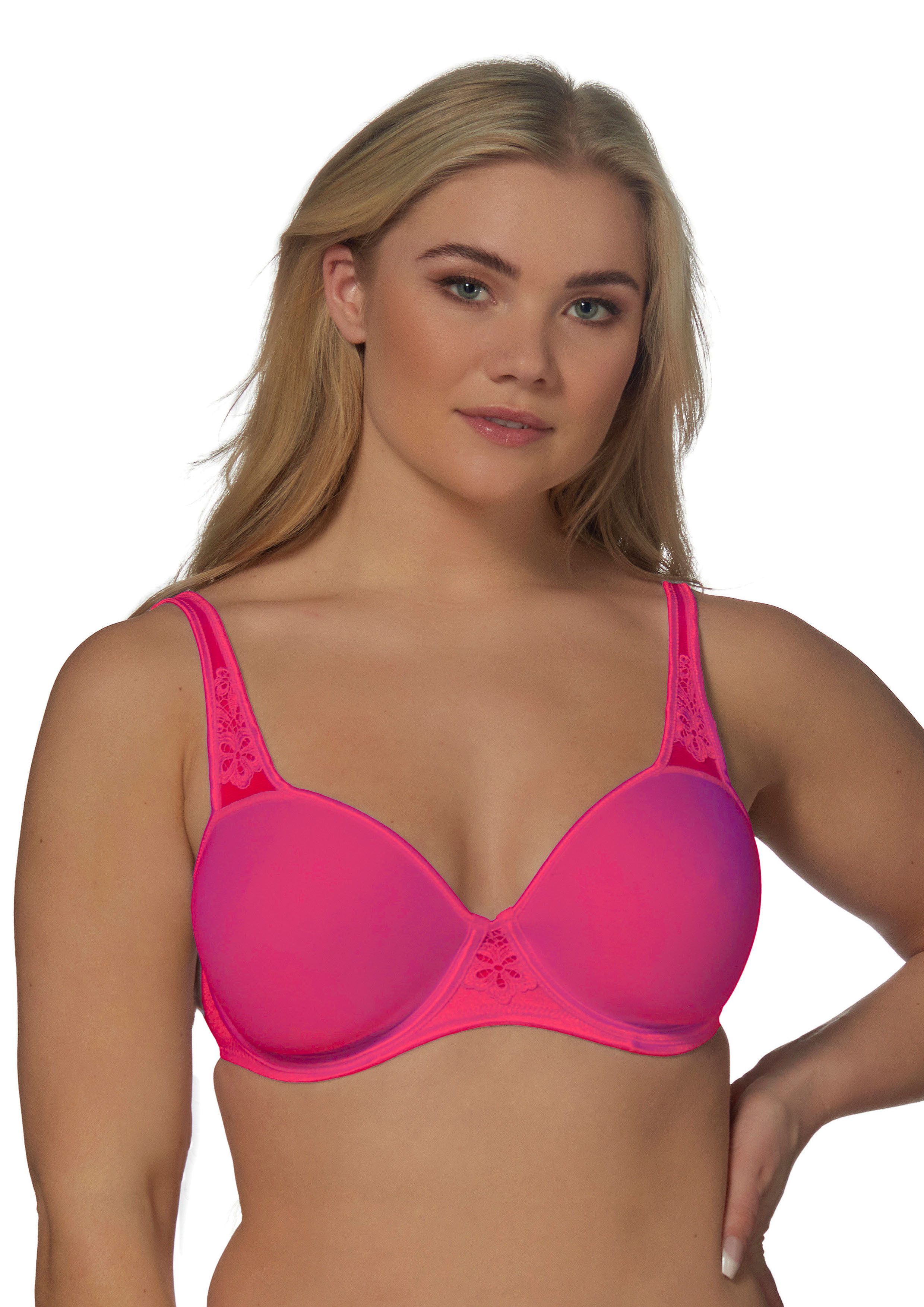 Elbrina Bügel-BH Spacer Bra vorgeformte Cups, breite Träger, mit Bügel, mit Spitze, feminin