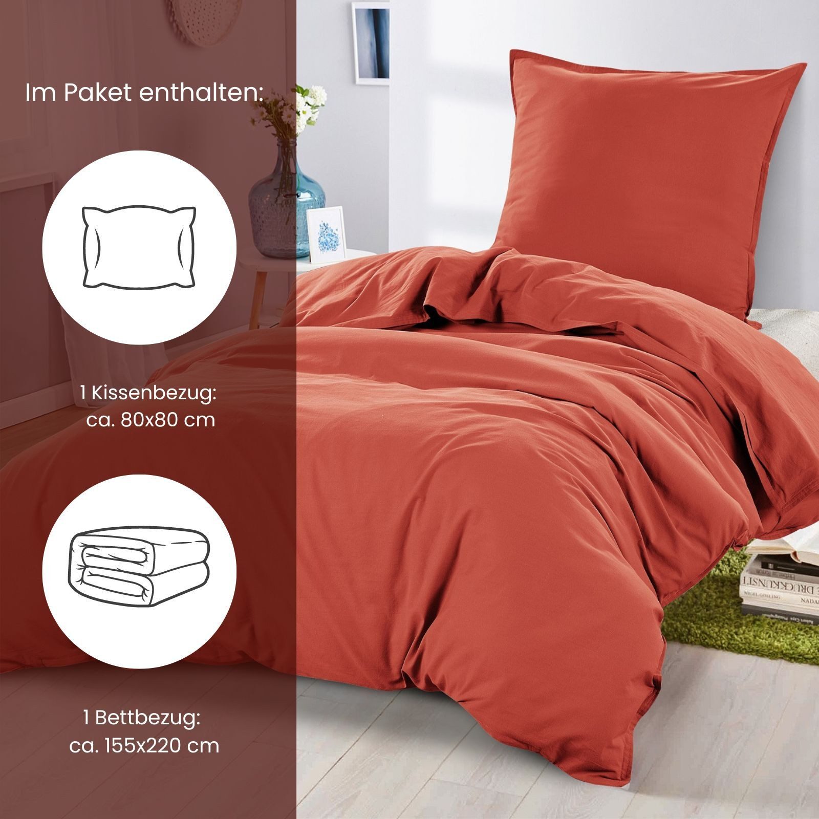 wometo Bettwäsche Stone Washed in Gr. günstig online kaufen