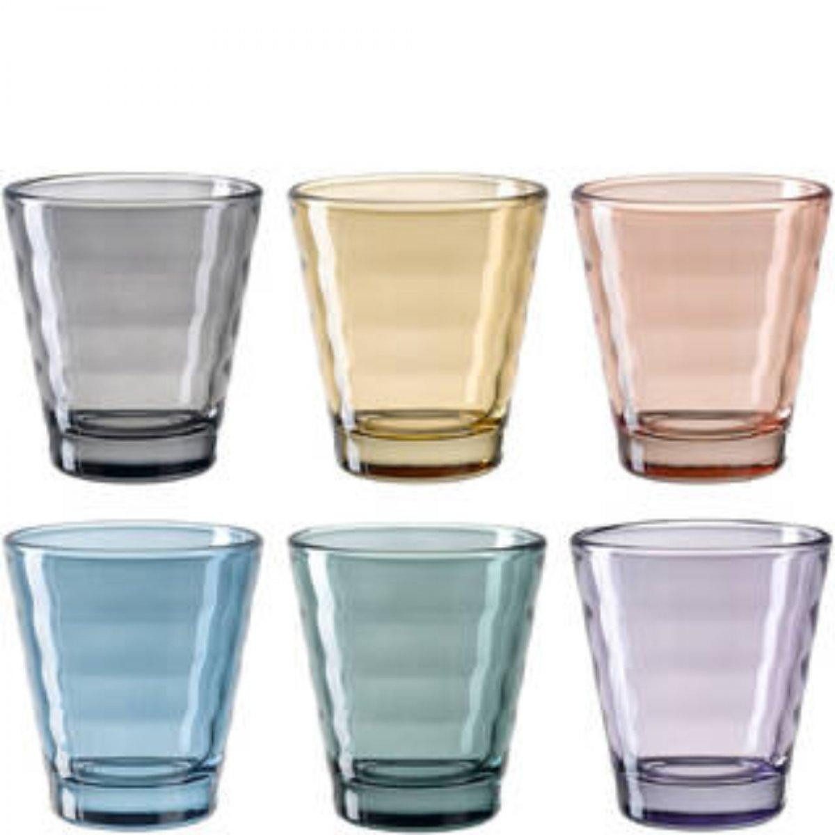LEONARDO Longdrinkglas Leonardo Trinkglas-Set Verso S Mehrfarbig (210ml) (6-teilig)