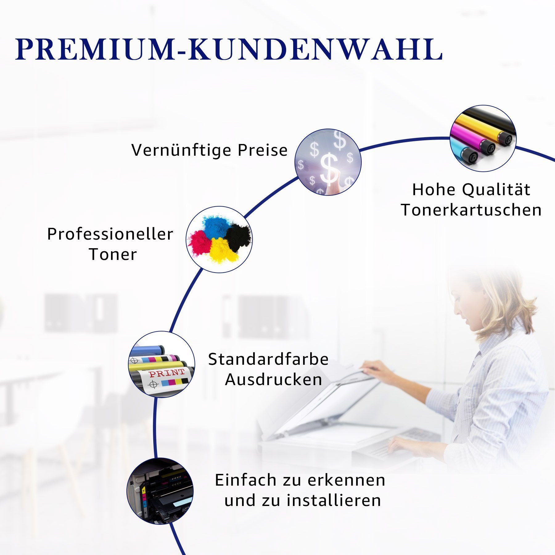 MOOHO Tonerpatrone Kompatible für HP 117A Toner Multipack, (4er-pack mit Chip Kompatibel für HP Color Laser MFP, 4-St), 178nwg 179fwg 178nw 179fnw Color Laser 1 – Bild 4 von 5