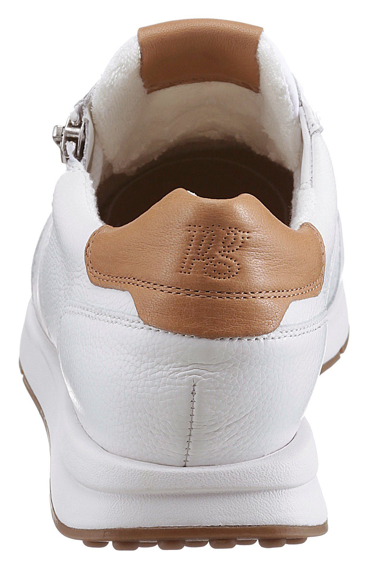 Paul Green Sneaker mit weiß-curryfarben dezenten Kontrast-Details
