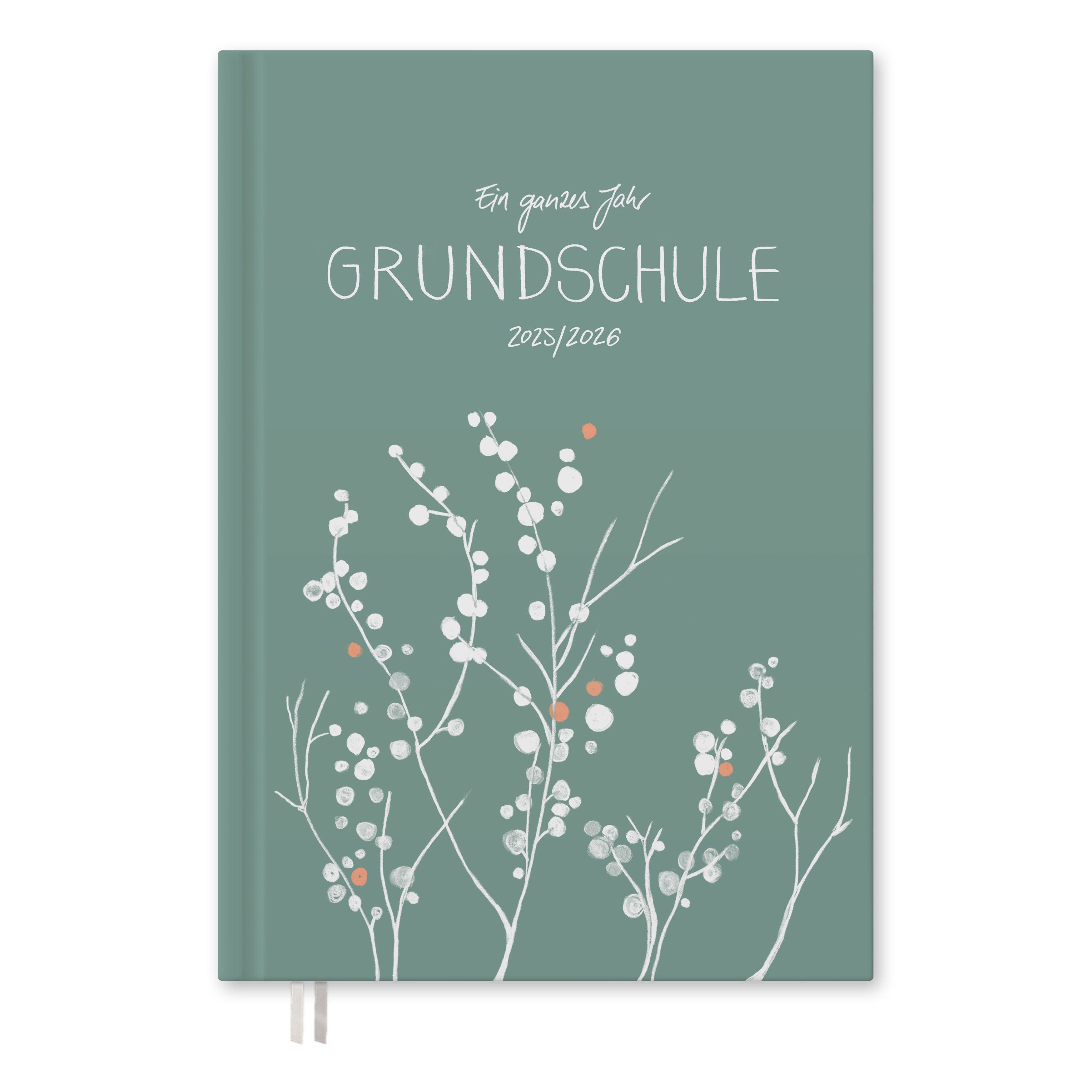 Eine der Guten Verlag Lehrerkalender Grundschulplaner 2025 2026 - A4, mint, 1 Doppelseite / Woche, Schuljahr 25/26, 216 S. Hardcover, klimaneutral