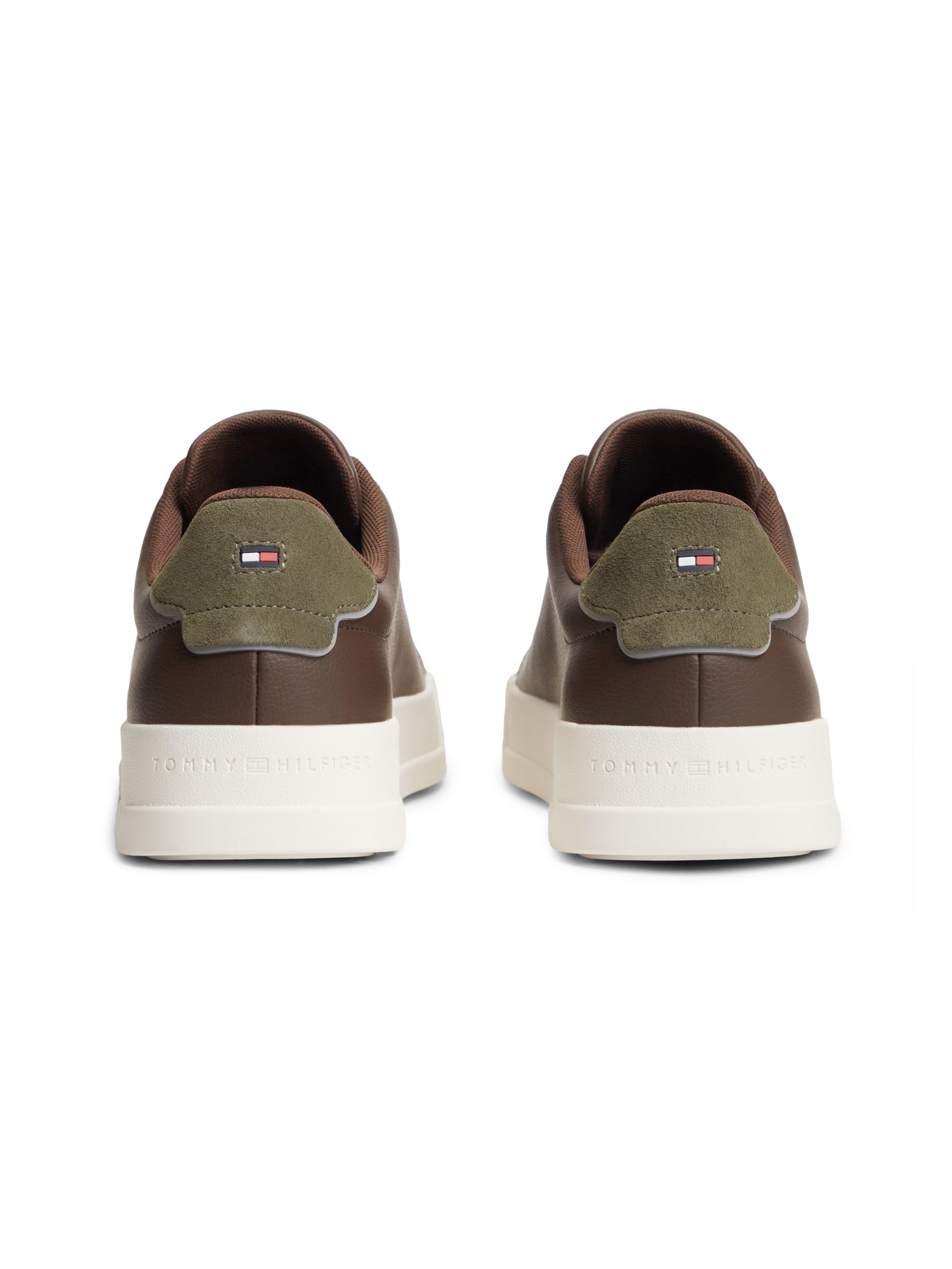 Tommy Hilfiger TH COURT LTH DETAIL ESS Sneaker, Freizeitschuh, Halbschuh, Schnürschuh mit seitlichem Logoschriftzug