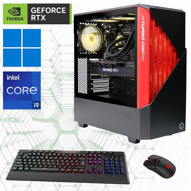 GAMEMAX Gaming-PC (Intel® Core i9 14900KF, RTX 4080 Super, 32 GB RAM, 2000 GB SSD, Wasserkühlung, DDR5-RAM, PCIe SSD Gen4, Windows 11)