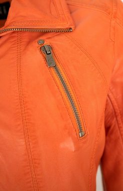 Jilani Lederjacke Enlil Jilani - Damen Echtleder Lederjacke Lammnappa coral orange