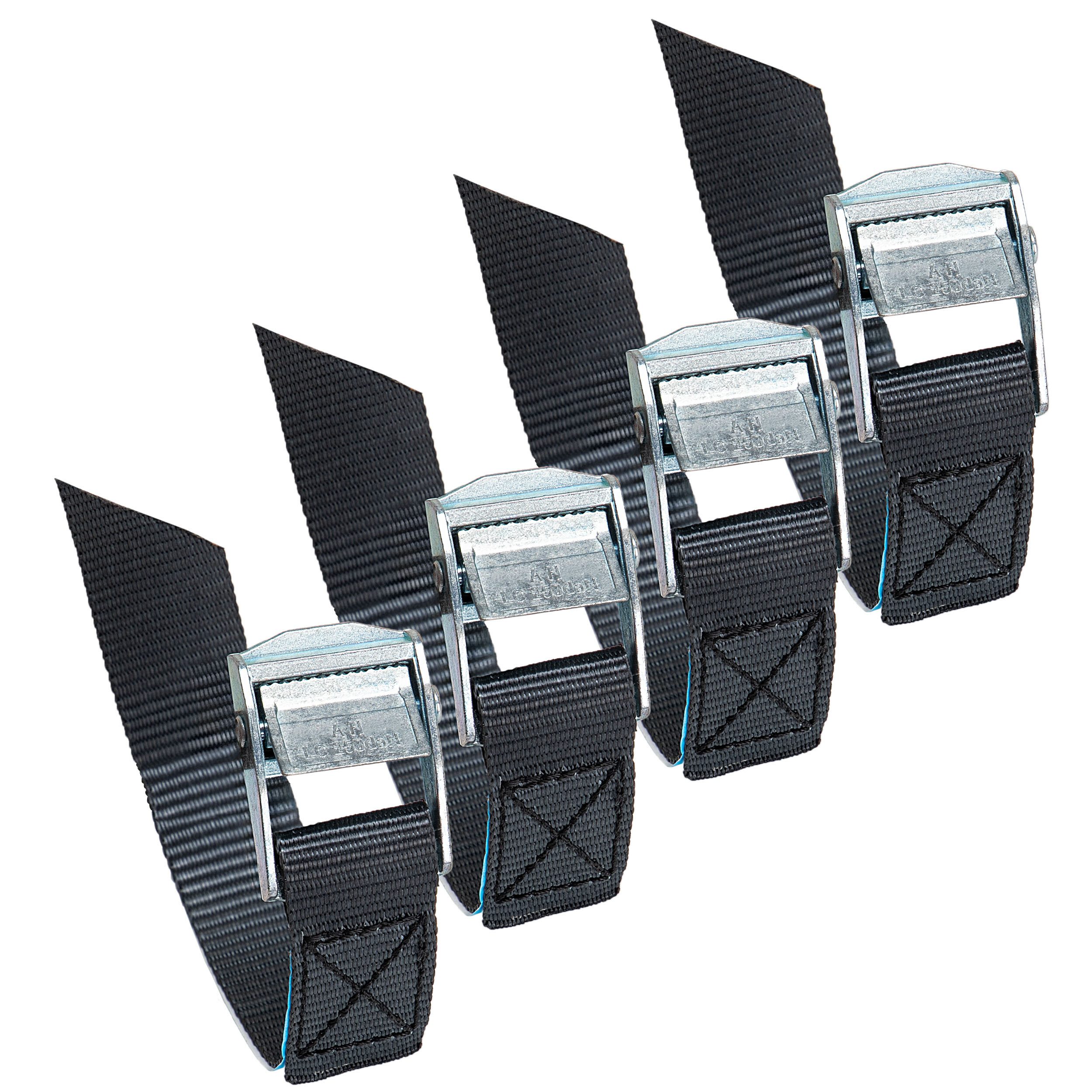 alca Zurrgurt Mini Spanngurt 4 x 20cm 250 daN schwarz mit Klemmschloss (4-St)