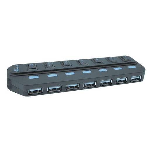 Mediarange »MRCS504« USB-Adapter, USB-2.0 Hub 1:7, mit separaten Schaltern