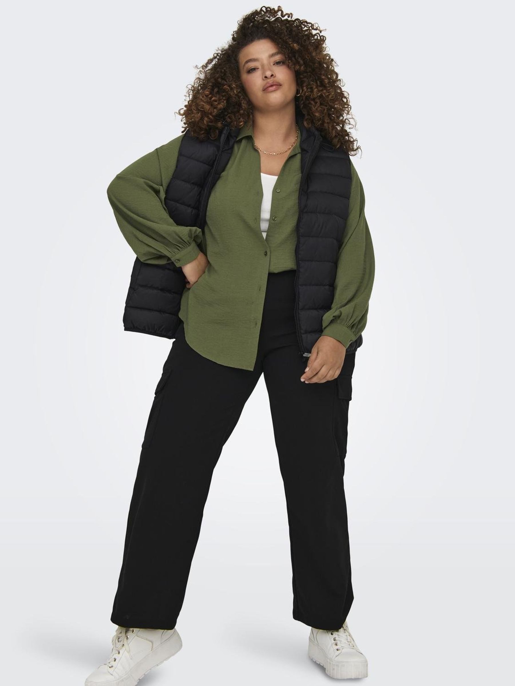 ONLY CARMAKOMA Steppweste CARNEW TAHOE HOOD WAISTCOAT CC OTW NOOS