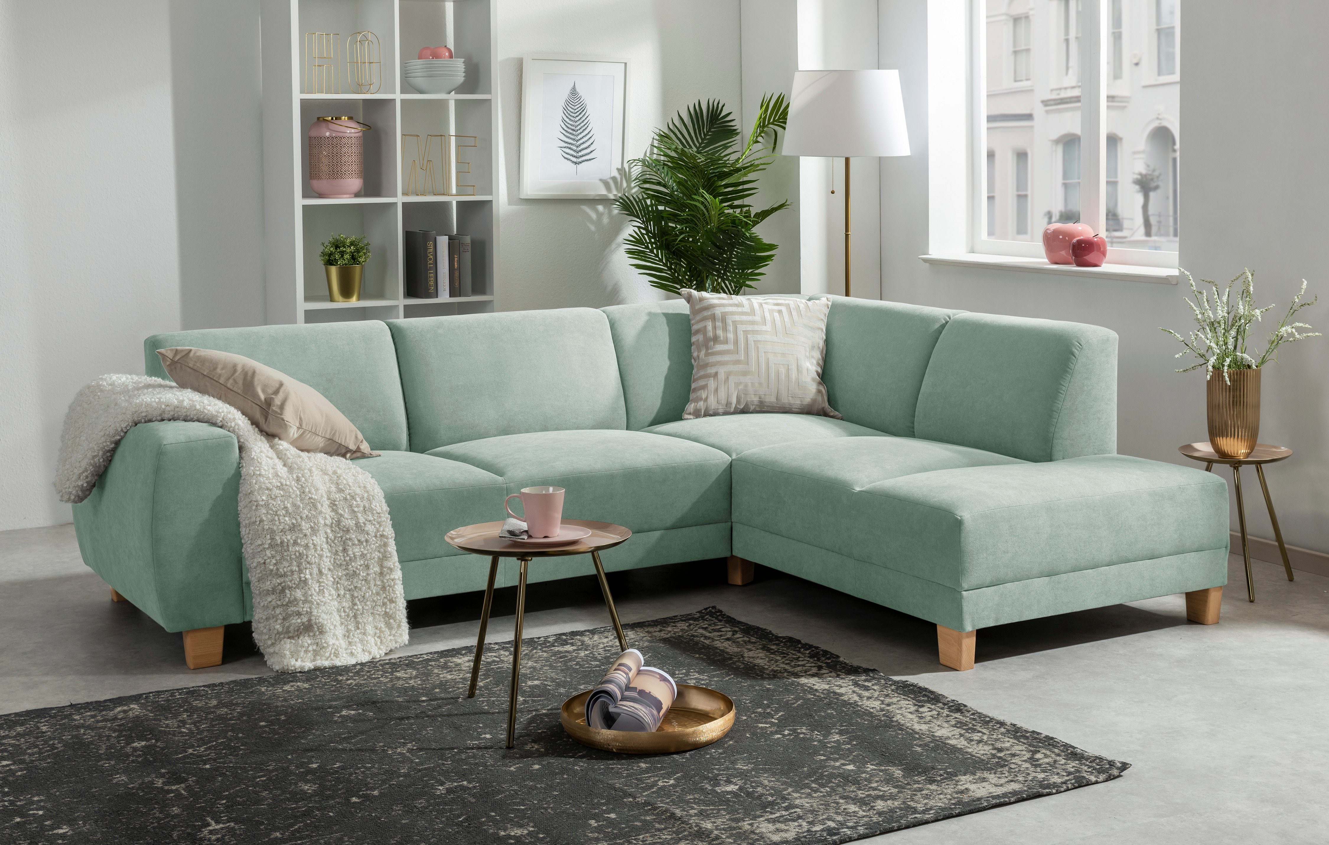 Max Winzer® Ecksofa Blackpool hellgrün