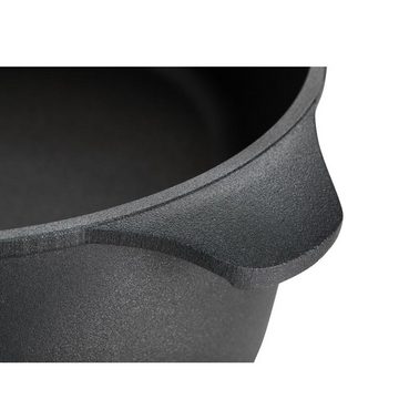 WOLL MADE IN GERMANY Bräter Nowo Titanium Bräter, oval, 32x22cm, Aluminium (Set, 1-tlg., Bräter inkl. Glasdeckel), Fassungsvermögen: 6L, induktionsgeeignet, inkl. Glasdeckel