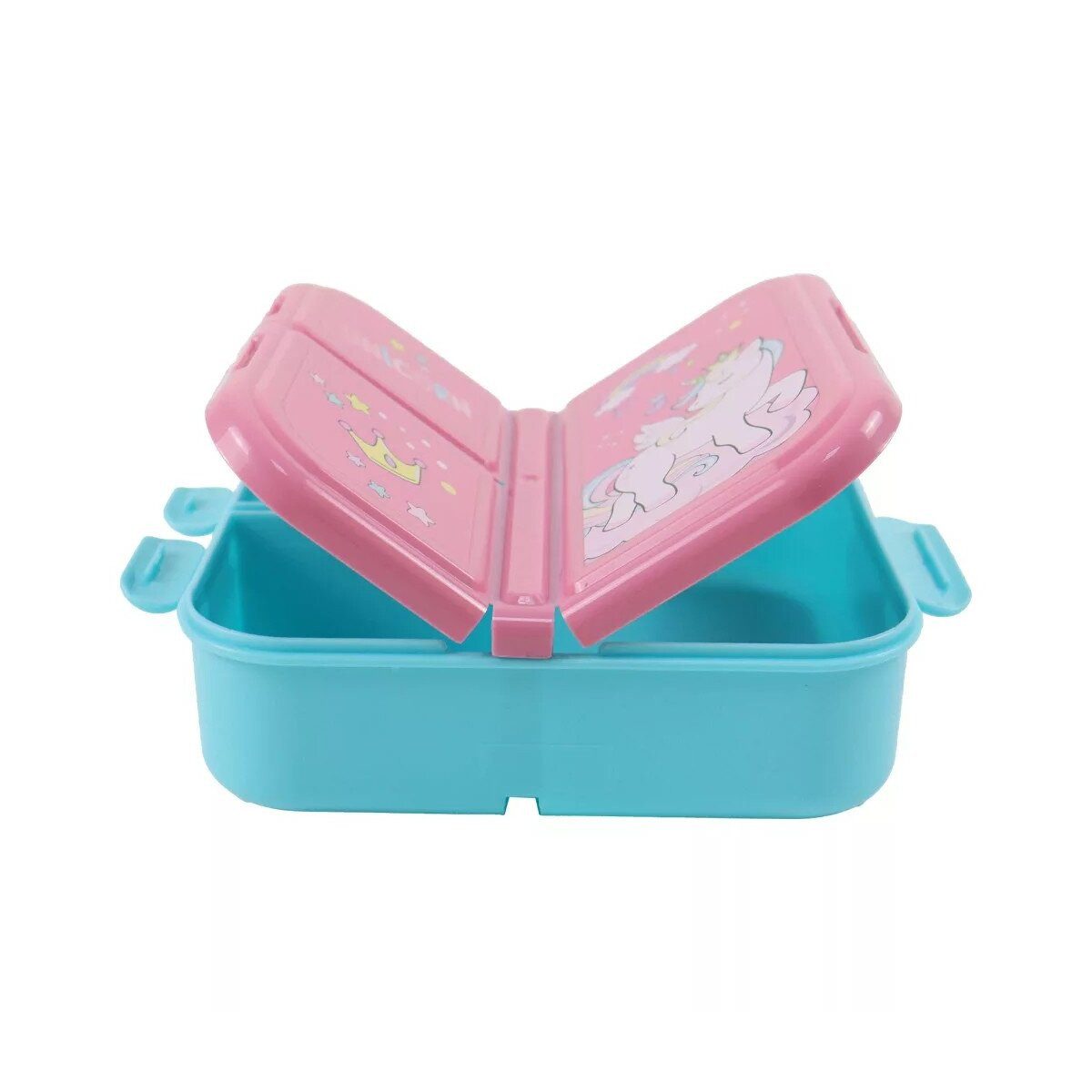 einhorn Lunchbox Einhorn Crown mehrfach unterteilter Brotdose, Lunchbox, 100% Kunststoff, (1-tlg)