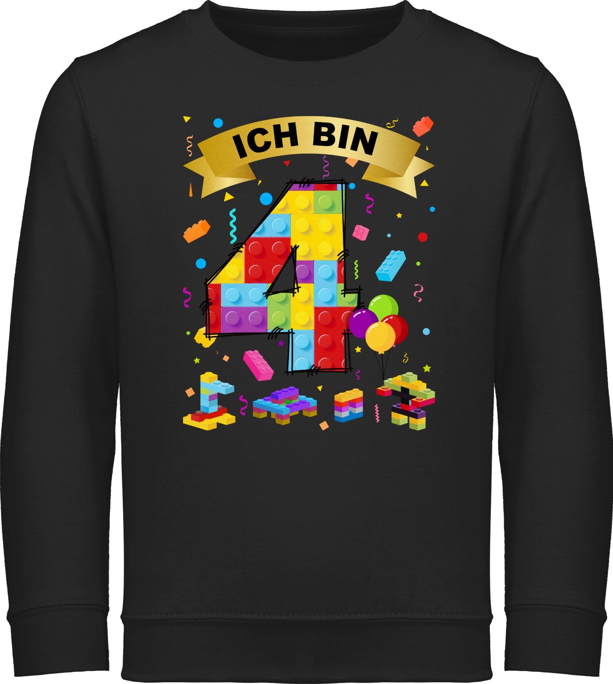 Shirtracer T-Shirt Mädchen 'Endlich 4 Jahre' – Mit Einhorn & Dabbing-Motiv, 100% Baumwolle, Grau Meliert