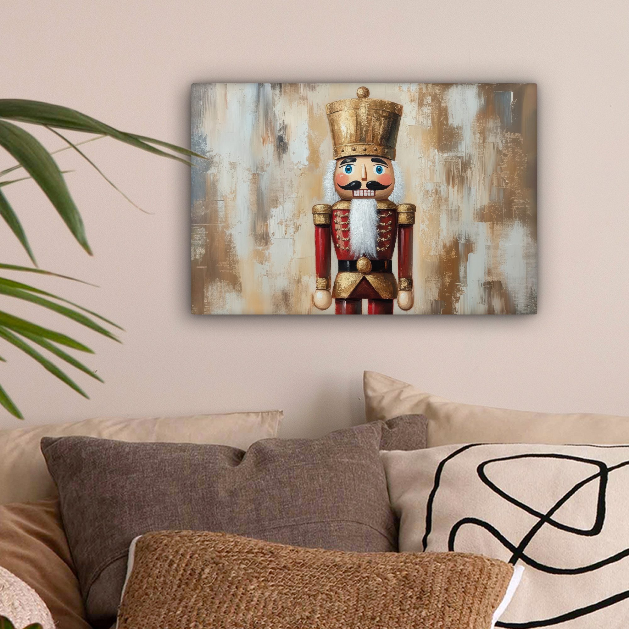 OneMillionCanvasses® Leinwandbild Weihnachten - Puppe - Abstrakt, Fotodruck günstig online kaufen