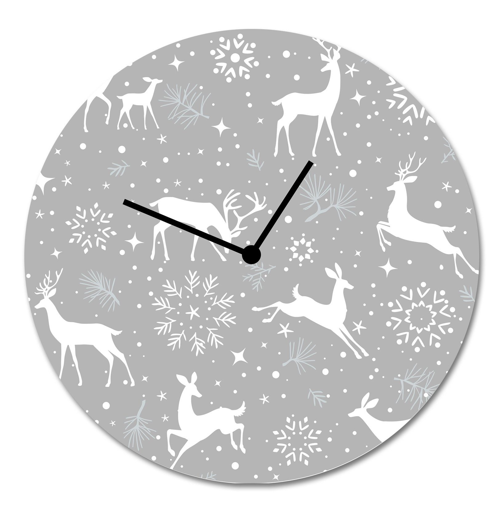 queence Wanduhr X-Mas Wanddeko Weihnachten Uhren Wanddeko
