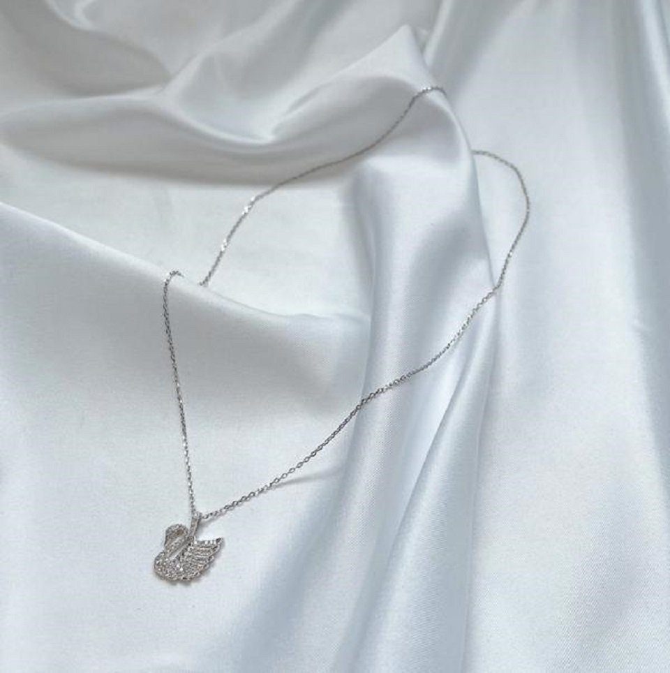 GOLDKLEIN Edelstahlkette Edelstahl Schwan Zirkonia Schmuck günstig online kaufen