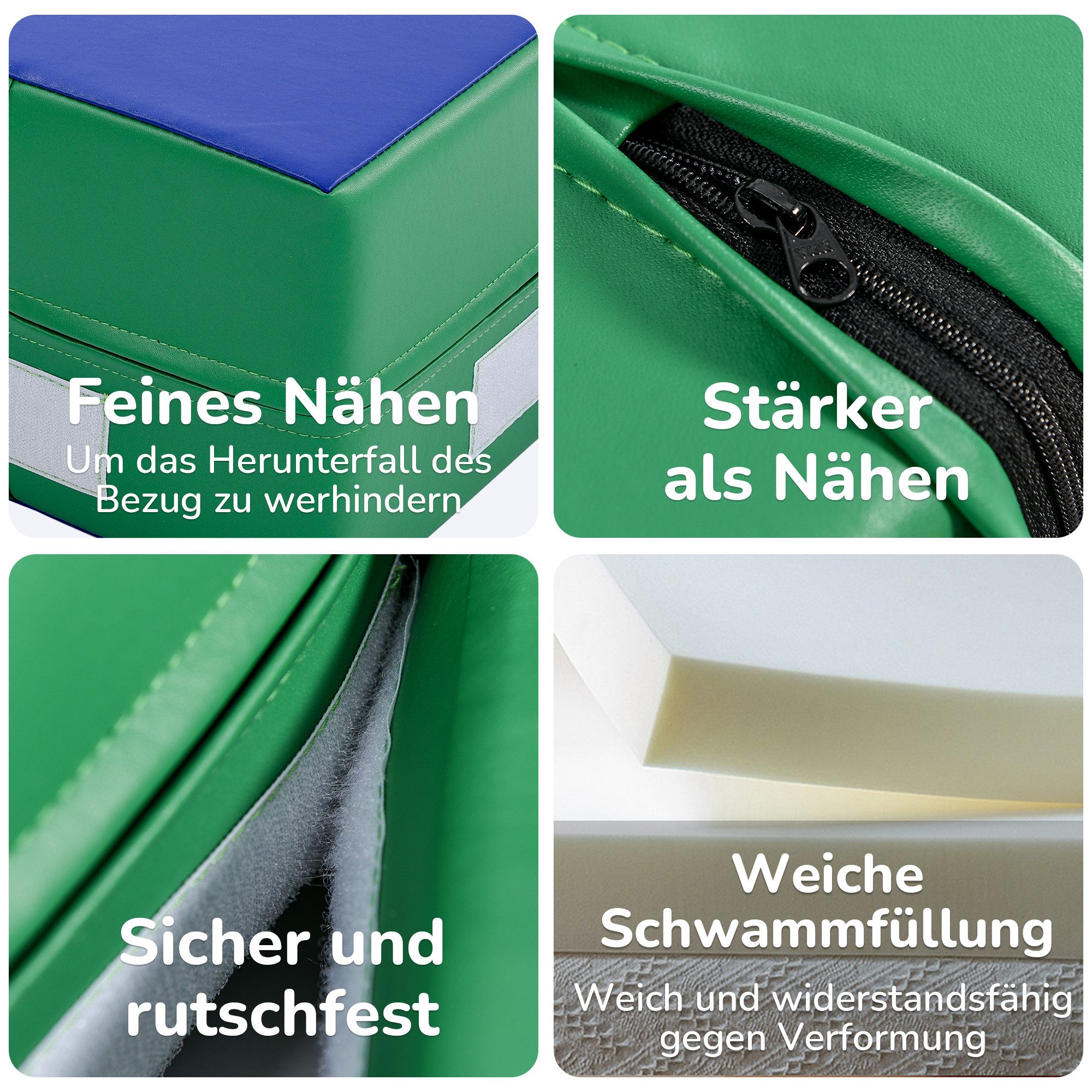 Merax aus Schaumstoff, Softbausteine zum Rutschen und Klettern Spielbausteine, (6 St), Schaumstoffsteine für Kinder, Großbausteine Riesenbausteine