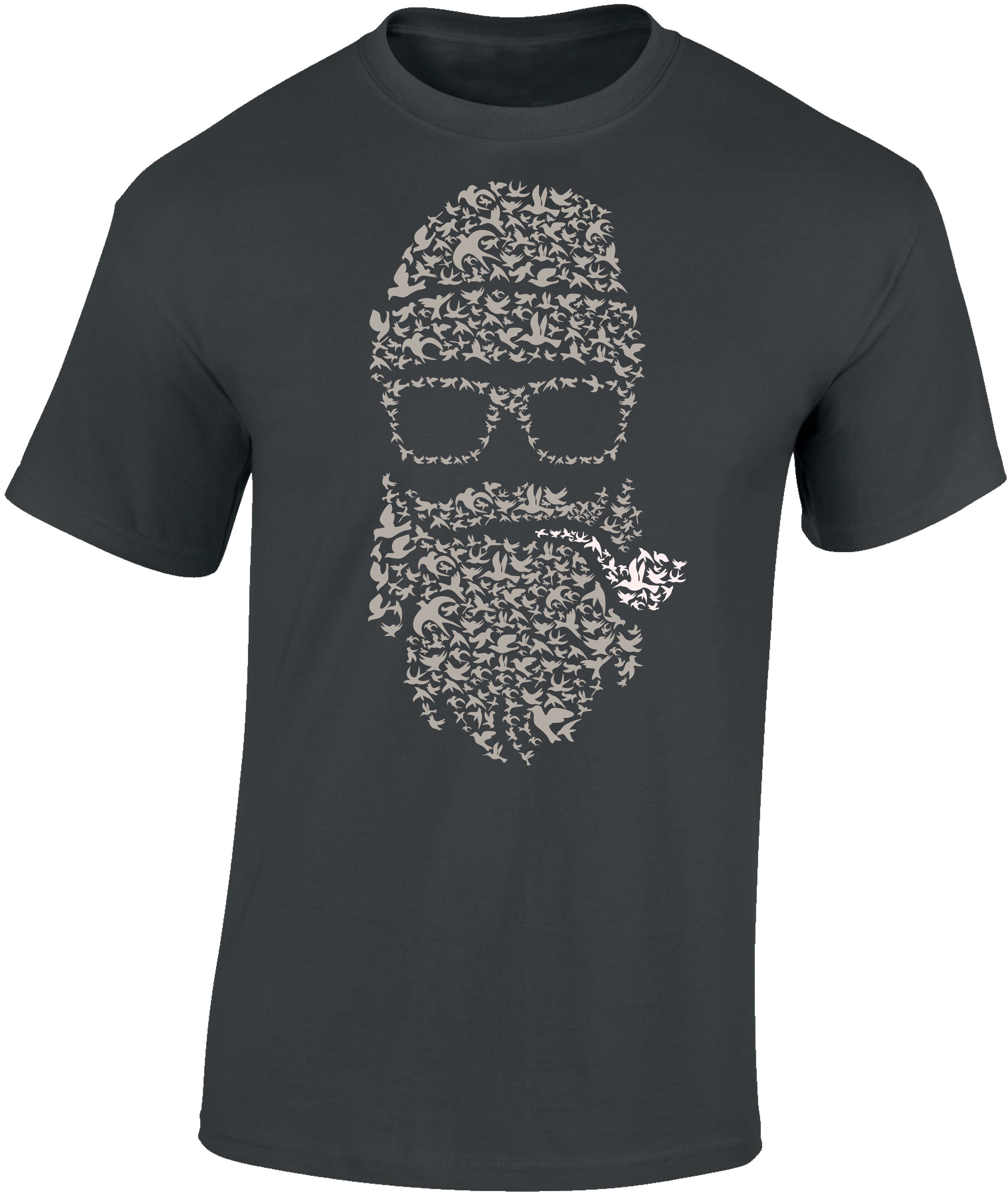 Baddery Print-Shirt "Bird's Beard" - Bart günstig online kaufen