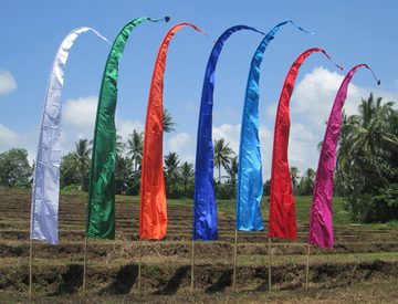 DEKOVALENZ Flagge Balifahne SANUR, Stoff ohne Stange, verschiedene Farben und Längen, Bali Flag, Strandfahnen, balinesische Fahnen, Umbul, Asienfahnen