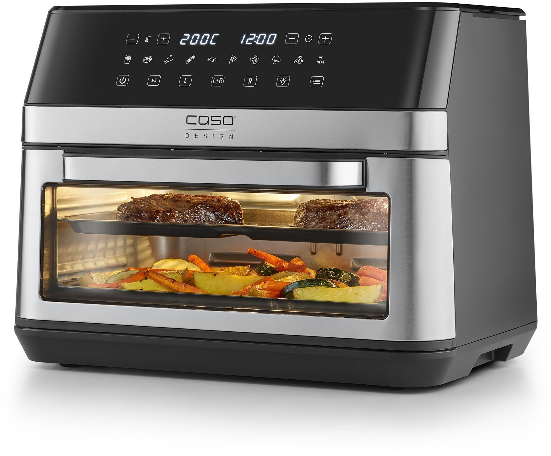 Caso Heißluftfritteuse 3186 Design AirFry DuoChef, 2200 W