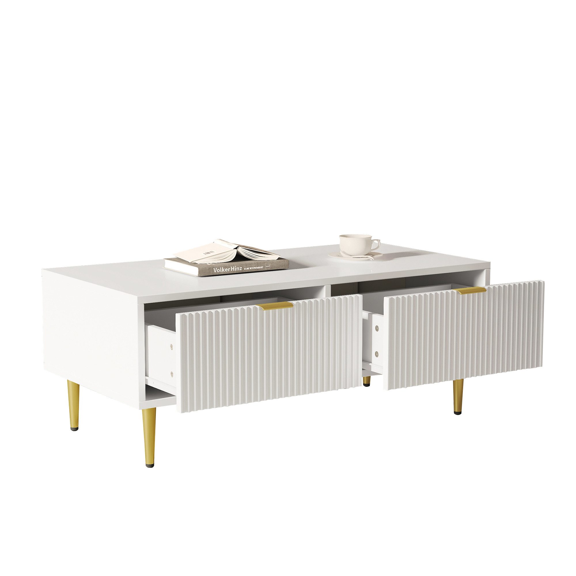 HAUSS SPOLE Couchtisch mit Golddekoration, 2 günstig online kaufen