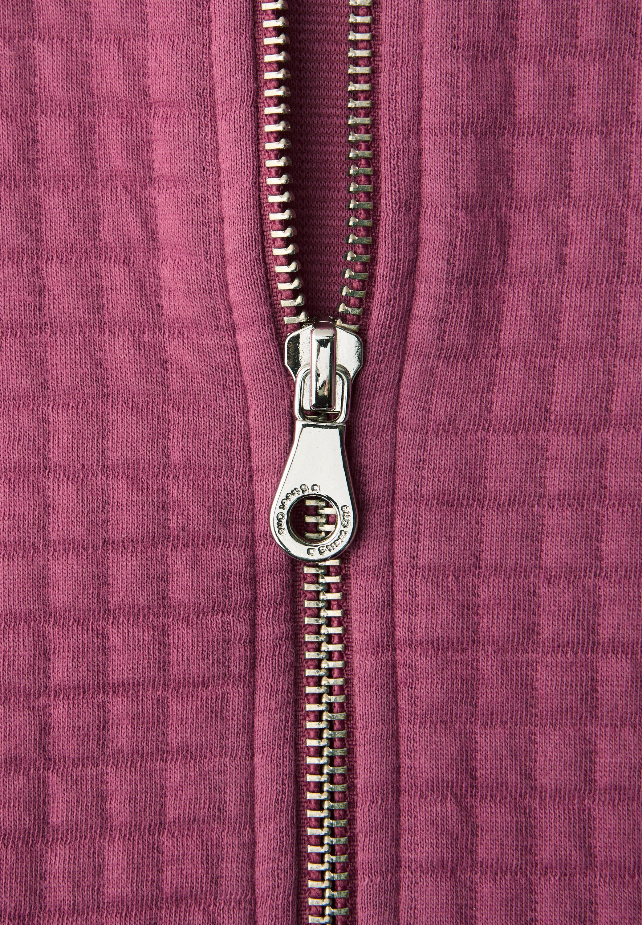 STREET ONE Sweatjacke aus elastischem Materialmix