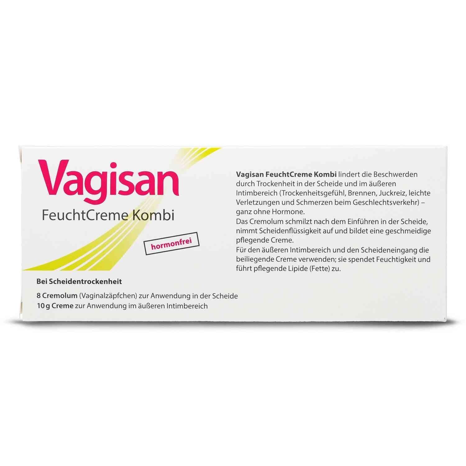 Vagisan Intimpflege FeuchtCreme Kombi 8 Ovula+10 g Creme 1P PZN 06882372