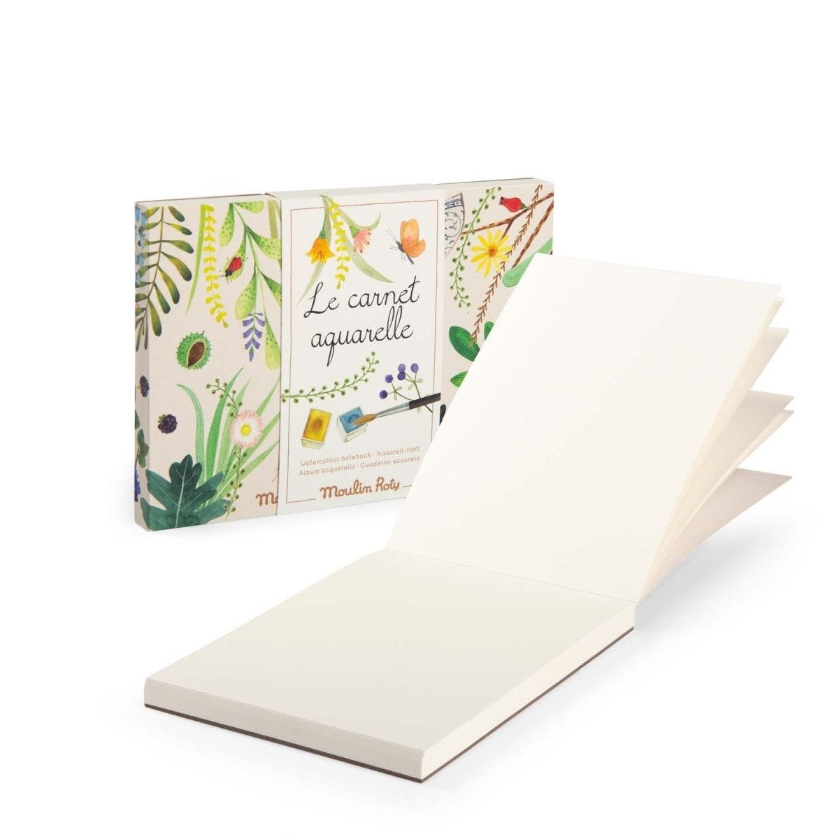 Moulin Roty Malvorlage Aquarell Skizzenbuch Aquarell-Skizzenbuch für kreative Kinder, Aquarell-Skizzenbuch