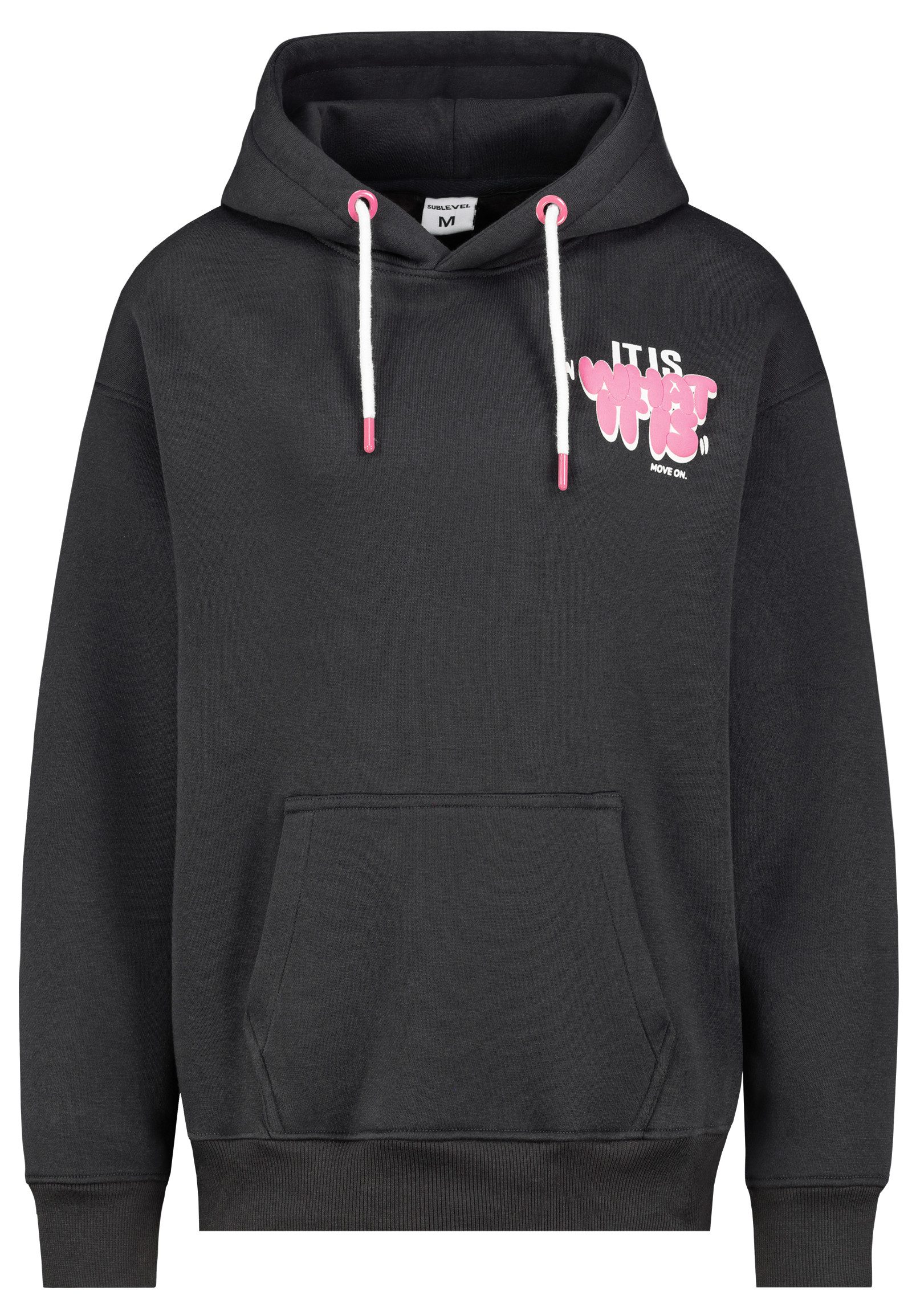 SUBLEVEL Hoodie mit It Is What It Is-Print und Tasche Sweat it Is What It I günstig online kaufen