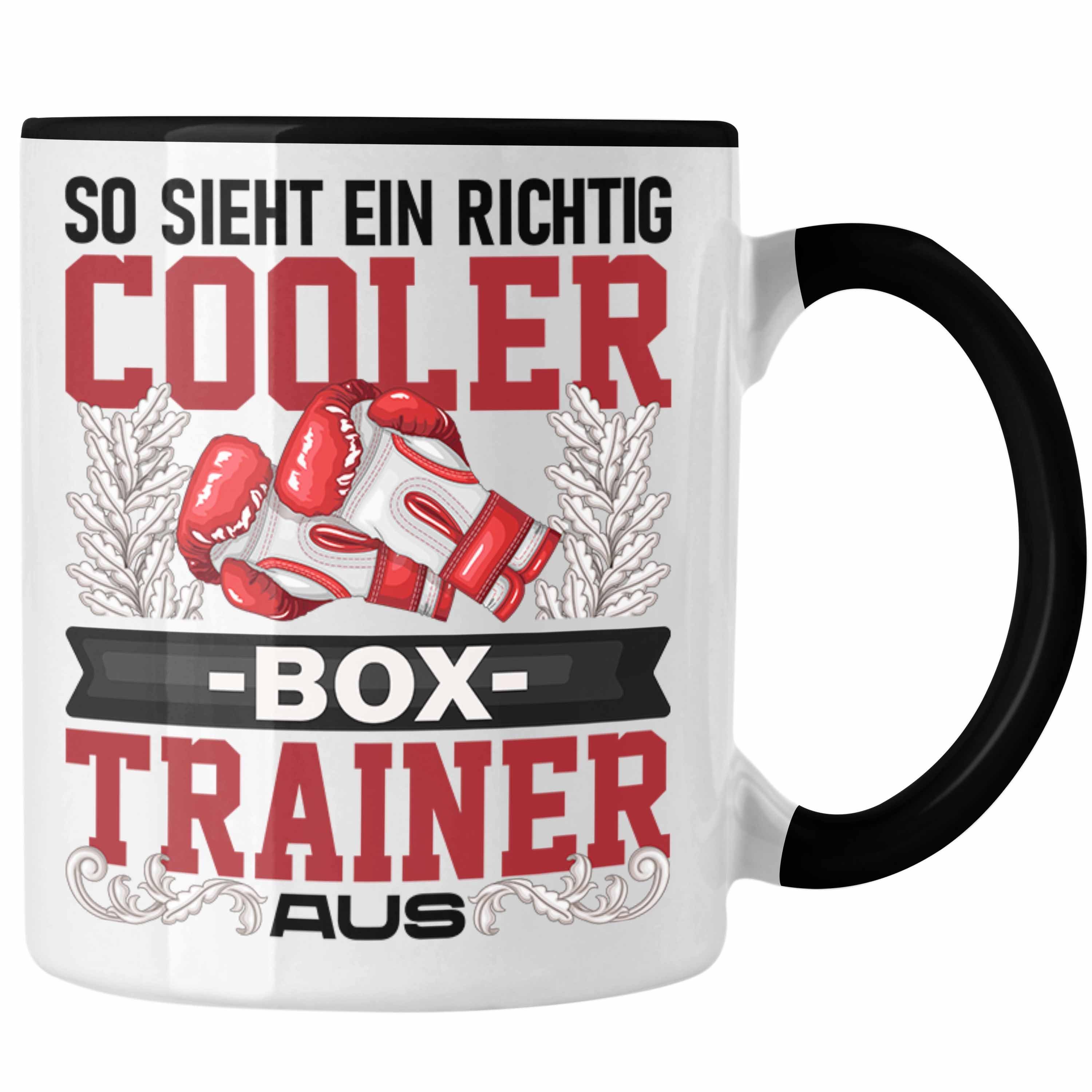 Schwarz Trainer Boxtrainer Coach Box Geschenkidee Tasse Trendation Trainer Tasse Geschenk